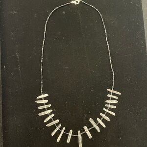 Ink Black Crystal Necklace